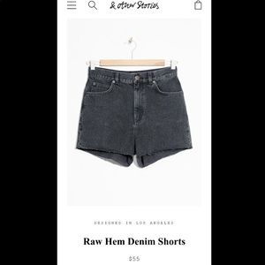 & Other Stories Raw Hem Denim Shorts